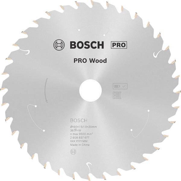 Bosch PRO Wood cordless Blatt für Kreissägen 160 x 1,5 x 20 mm - 2608837677