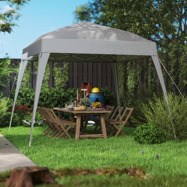 Outsunny Ersatzdach für Pavillon 3x3 m, Wasserabweisend stabil Winterfest Pavillondach für Faltpavillon Sturmfest Partyzelt Ersatzbezug Abdeckung mit Einzeldach Baldachin für Gartenpavillon Hellgrau