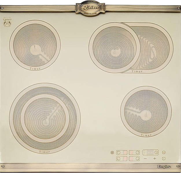 Kaiser Empire Induktionskochfeld mit vier Kochzonen und Touch Steuerung im nostalgischen Design.