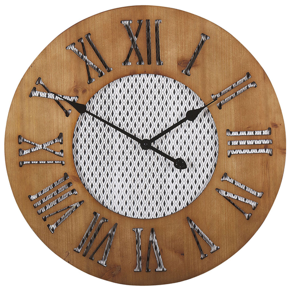 Wanduhr CUILCO 60 cm Tannenholz Braun