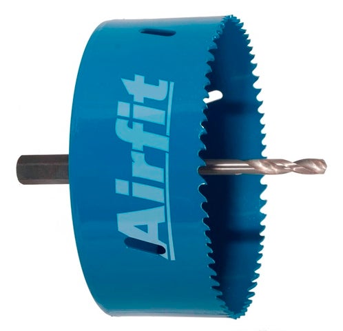 Airfit Lochsäge mit Zentrierbohrer für präzise Bohrungen in verschiedene Materialien.