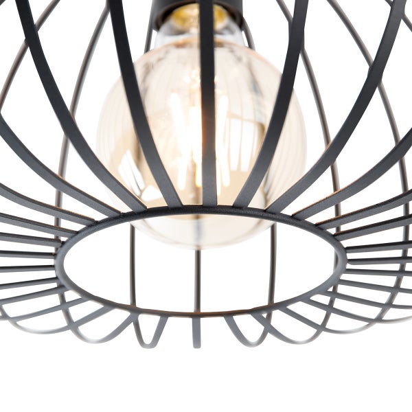 Pendelleuchte mit Drahtgeflecht und Leuchtmittel