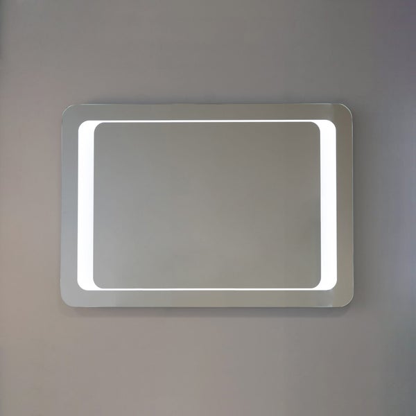 Reversibler Spiegel 80x60 mit Hintergrundbeleuchteter Sandstrahlung