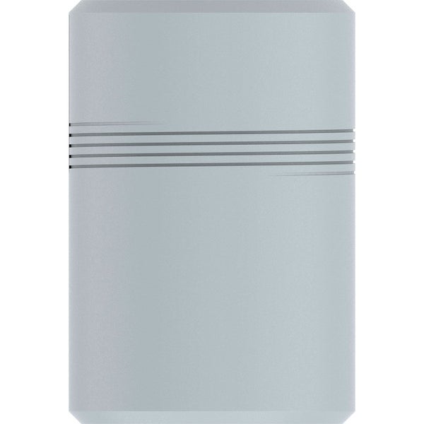 Briefkasten aus Metall mit horizontalen Zierlinien