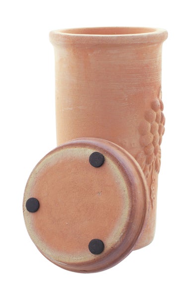 FRANK FLECHTWAREN | Weinkühler mit Unterteller, 2tlg., KERAMIK, ca. Ø 11 x 23 cm, Unterteller Ø 13 cm