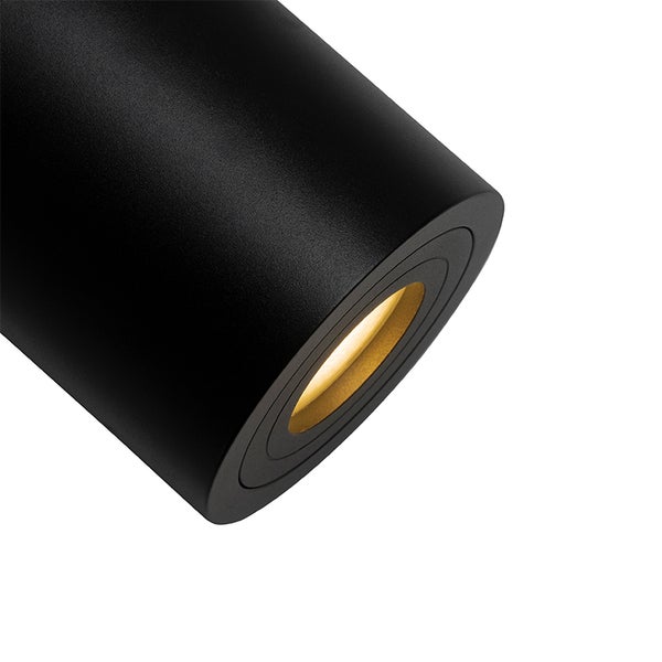 Schwarze zylinderförmige LED-Deckenleuchte