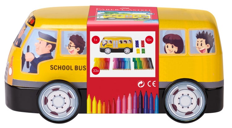 Faber-Castell Filzstifte Connector Schulbus 43er Set