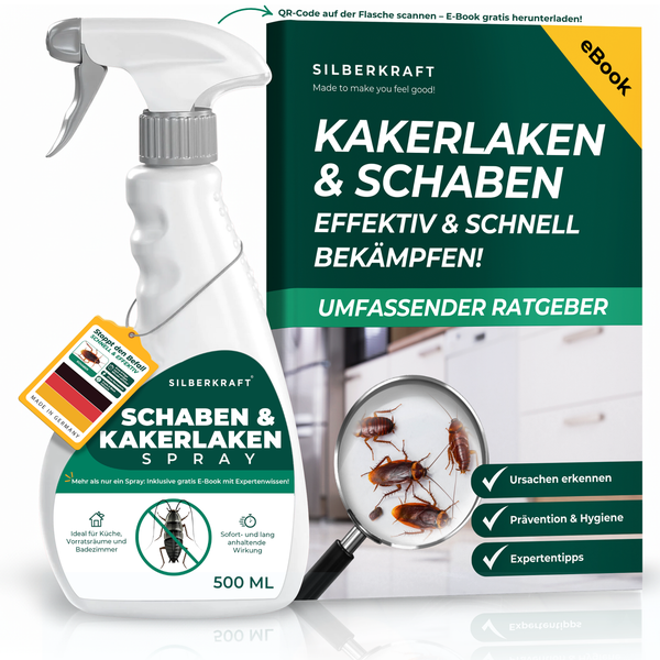 Silberkraft Spray gegen Schaben und Kakerlaken inklusive E-Book