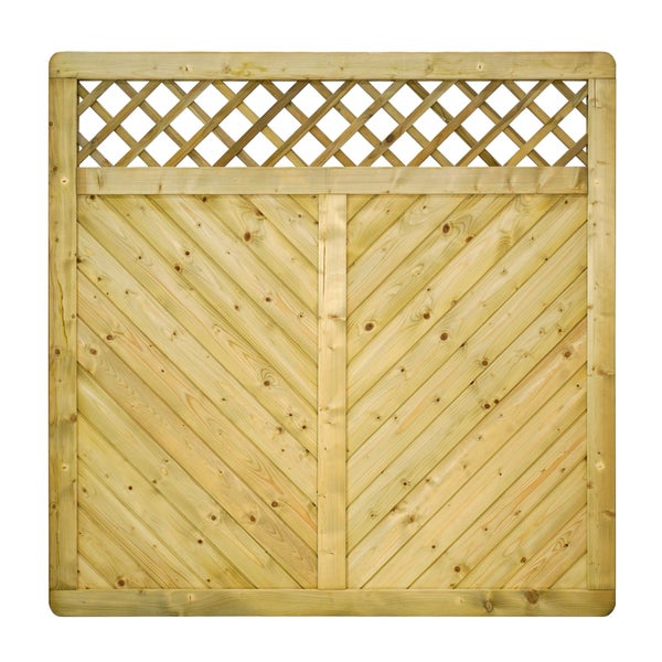 Holzzaun mit Rautenmuster