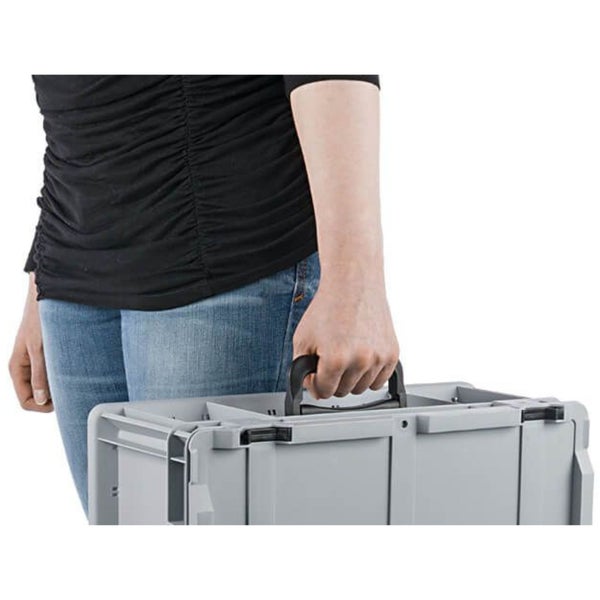 PROREGAL Eurobox NextGen Portable HxBxT 23,5 x 30 x 40 cm 20 Liter Eurobehälter Transportbox Transportbehälter Stapelbehälter