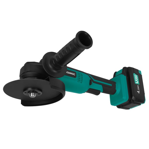 Akku Winkelschleifer – 20V – Ø125 mm – Inklusive 4,0Ah-Akku & Schnellladegerät – Inklusive Seitengriff und Werkzeugtasche