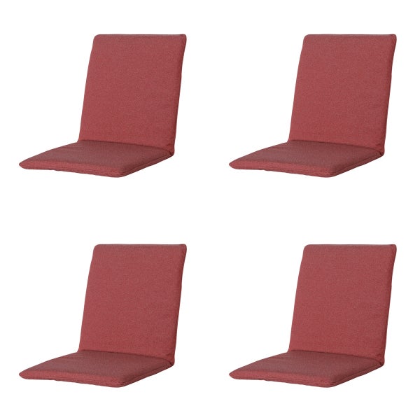 Stuhlauflage Stapelstuhl Manchester rot - ca. 97x49 cm - 4er-Set