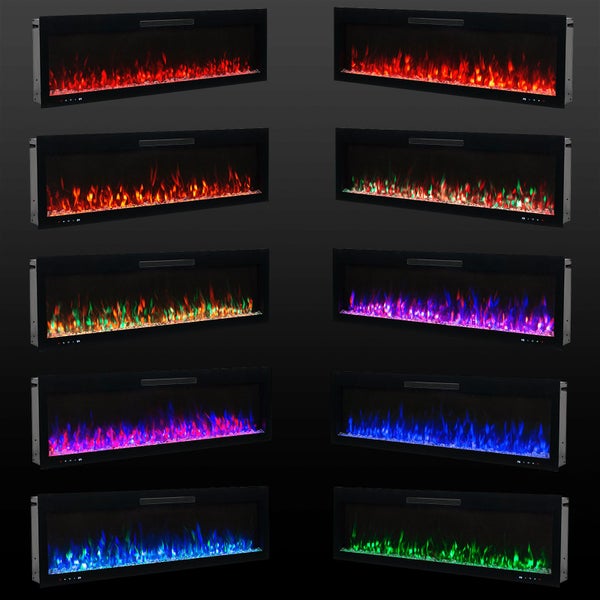 Glow Fire Elektrokamin 'Hermes 127' | LED Standkamin in weiß mit Heizung (1500 W) | HxBxT: 96 x 156 x 38 cm
