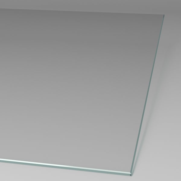 Transparente, glatte Kunststoffplatte aus Acrylglas oder Bastlerglas.