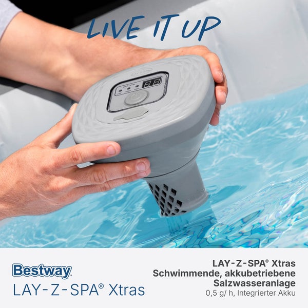 Bestway Lay-Z-Spa Xtras schwimmende Salzwasseranlage in einem Pool