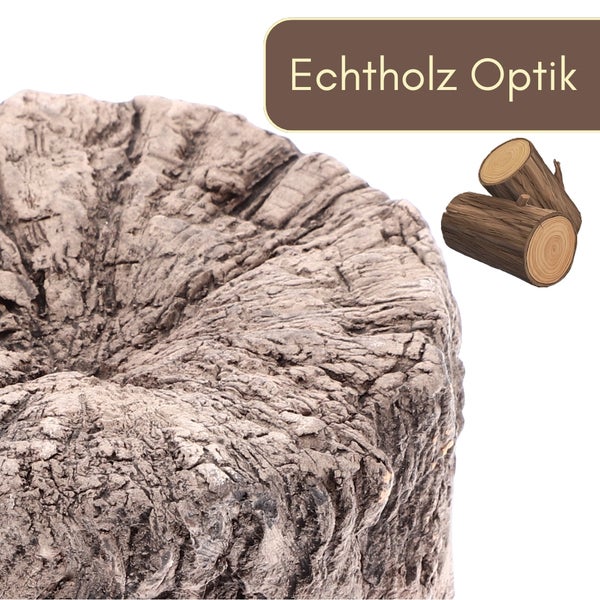 Detailaufnahme der strukturierten Oberfläche in realistischer Echtholzoptik.