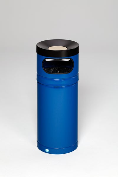 PROREGAL Robuster Kombiascher Mit Aluminium Kopfteil Für Kunststoffsäcke 56 Liter HxBxT 88,5 x 36,5 x 36,5 cm Verzinkter Stahl Blau