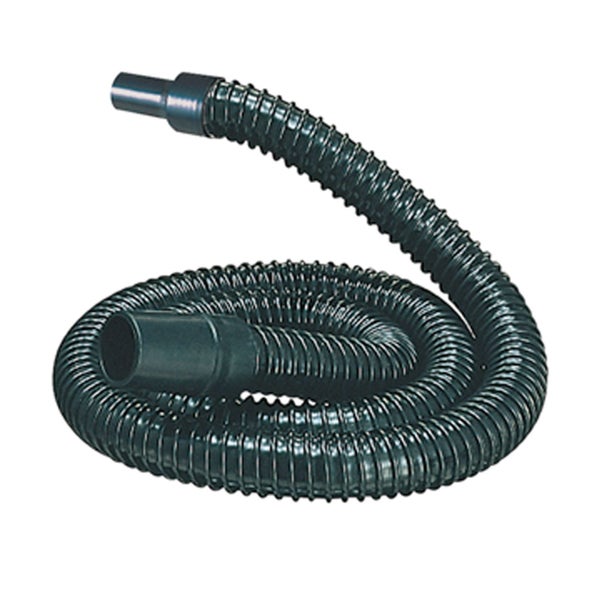 Flexibler Absaugschlauch, gerippt, mit Anschlussstücken für Werkzeuge oder Staubsauger.