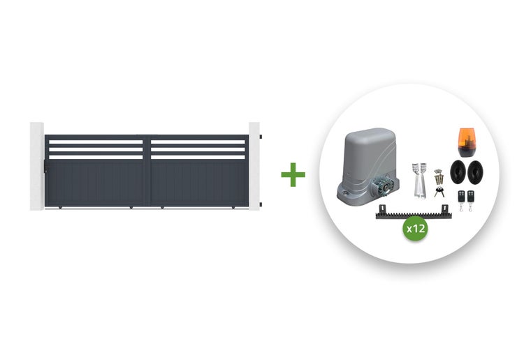 Schiebetor mit Torantrieb Set