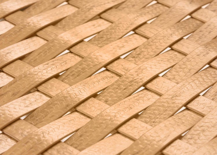 Nahaufnahme von geflochtenem Korbmaterial