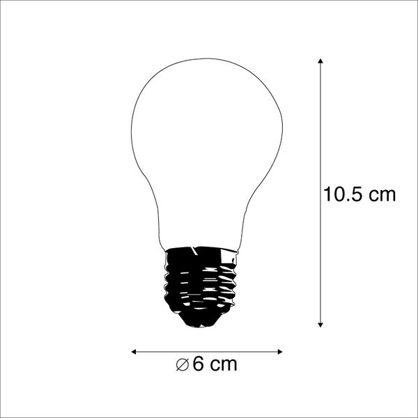 Set mit 5 dimmbaren E27 LED-Glühlampen aus satiniertem Glas 320 lm 2700K