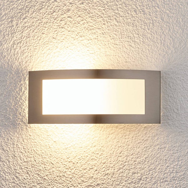 Lindby Raja (spritzwassergeschützt (Modern) in Alu aus Edelstahl (1 flammig, E27) - Licht nach oben & unten