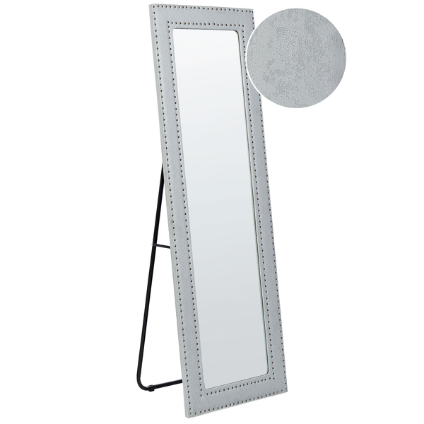 Freistehender Spiegel mit goldfarbenem Rahmen