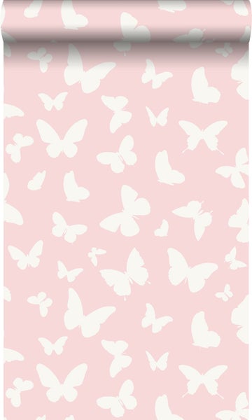 Origin Wallcoverings Tapete Schmetterlinge Rosa und Weiß - 0,53 x 10,05 m - 347691