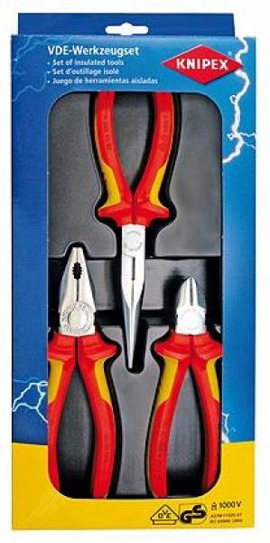Knipex VDE Werkzeugset mit isolierten Zangen
