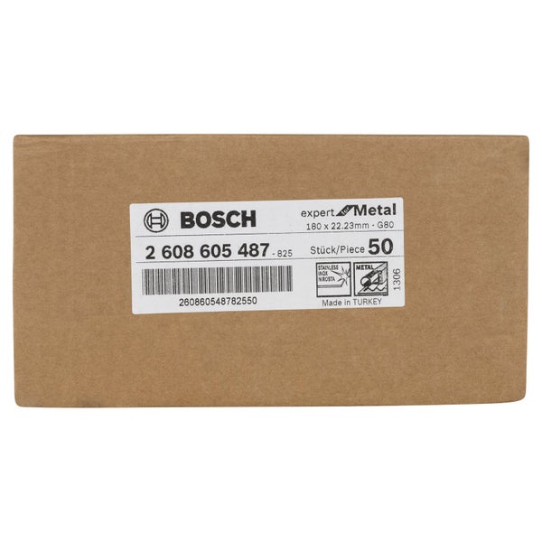 Bosch Expert Metall Trennscheibe, 180 x 22,23 Millimeter, 50 Stück
