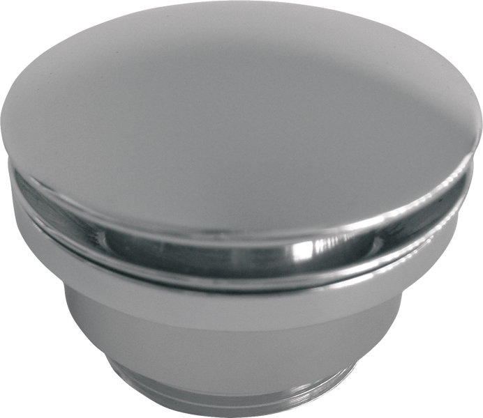 Runder Waschbeckenstöpsel aus Metall für Ablaufgarnituren.