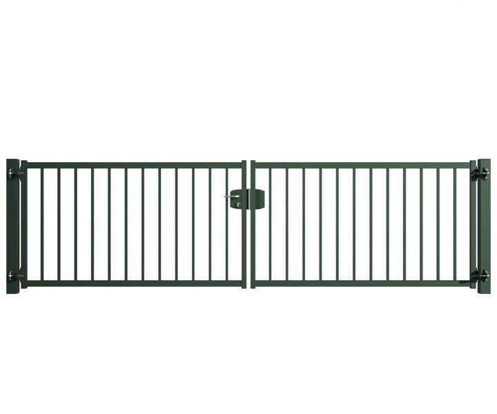 Doppeltor aus Metall für den Garten