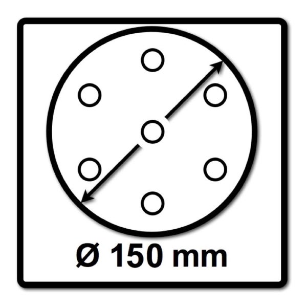 Festool HSK-D 150 W Schleifklotz Weich 150 mm ( 495965 ) + 350x Schleifscheiben P60 / P100 / P120 / P180 / P240