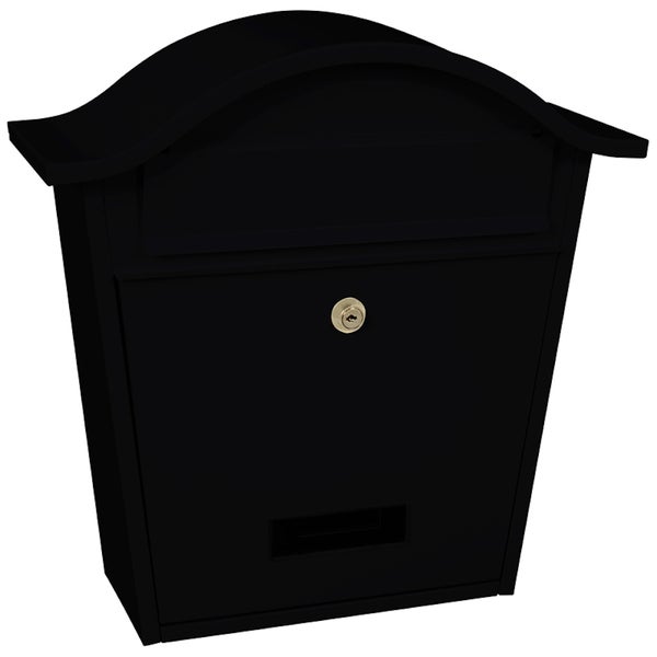 PROREGAL Wandbriefkasten Tatifan Aus Verzinktem Stahl HxBxT 37 x 36,2 x 13,35 cm Einwurföffnung 24 x 4 cm Schwarz