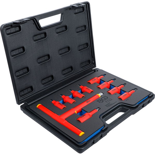 BGS VDE-Bit-Einsatz-Satz Antrieb Innenvierkant 10 mm (3/8) / 12,5 mm (1/2) Innensechskant 4 - 10 mm 10tlg. - 7132