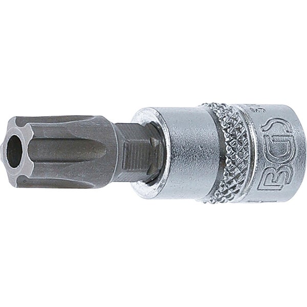 BGS Bit-Einsatz Antrieb Innenvierkant 6,3 mm (1/4) TS-Profil (für Torx Plus) mit Bohrung TS50 - 5184-TS50