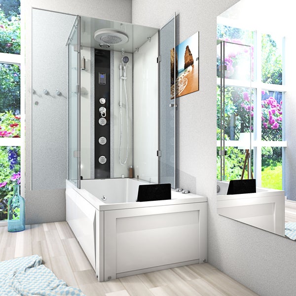 Whirlpool Dusche Kombination K05-R01-WP Duschtempel 90x180 cm