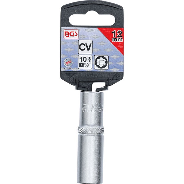 BGS Steckschlüssel-Einsatz Super Lock tief Antrieb Innenvierkant 10 mm (3/8) SW 12 mm - 2602
