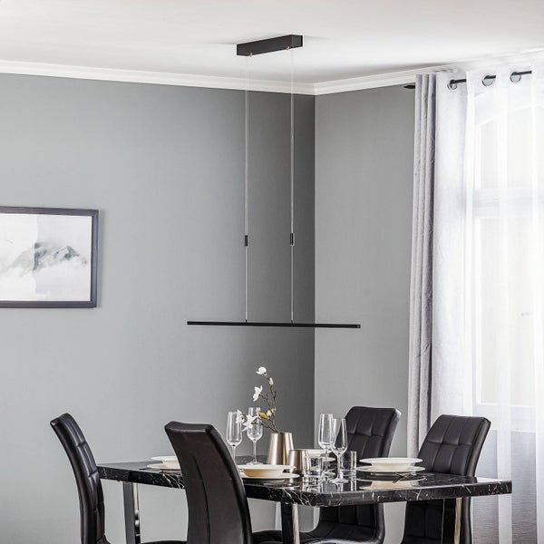 quitani LED Tolu (Modern) in Schwarz aus Aluminium (1 flammig, ) Wohnzimmerleuchte