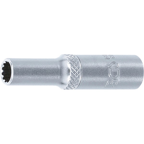 BGS Steckschlüssel-Einsatz Gear Lock tief Antrieb Innenvierkant 6,3 mm (1/4) SW 6 mm - 10156