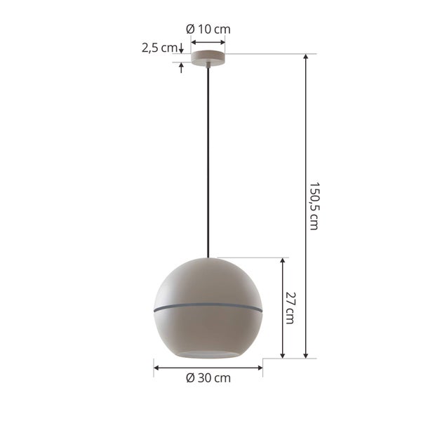 Lucande Pendelleuchte Calantha (Modern) in Alu aus Aluminium (1 flammig, E27) - Deckenlampe Esstischlampe Hängelampe Hängeleuchte Wohnzimmerleuchte