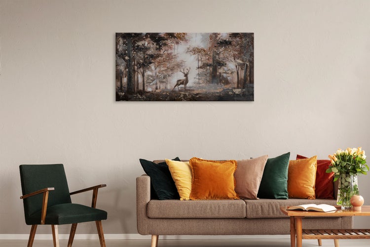 Handgemaltes Gemälde Acrylfarbe 120x60cm Braun