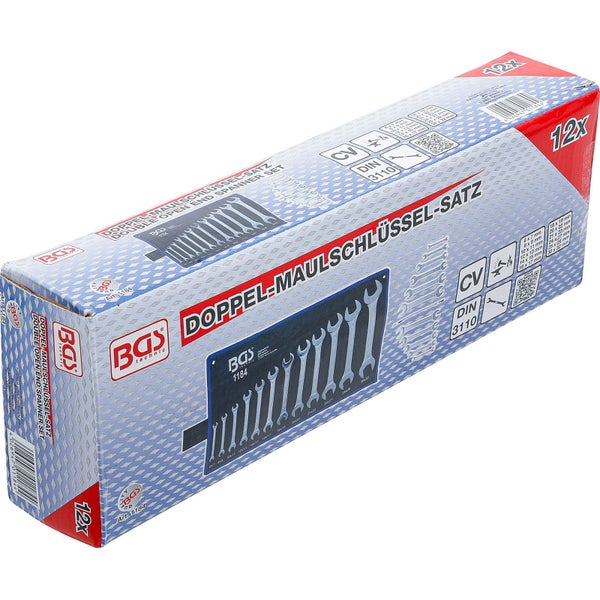 BGS Doppel-Maulschlüssel-Satz SW 6x7 - 30x32 mm 12tlg. - 1184