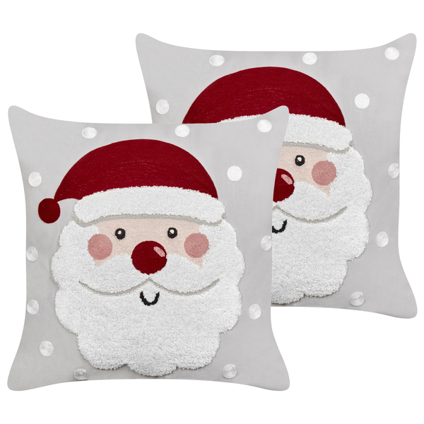 Dekokissen 2er Set SWEETENER Samtstoff 45 x 45 cm Grau