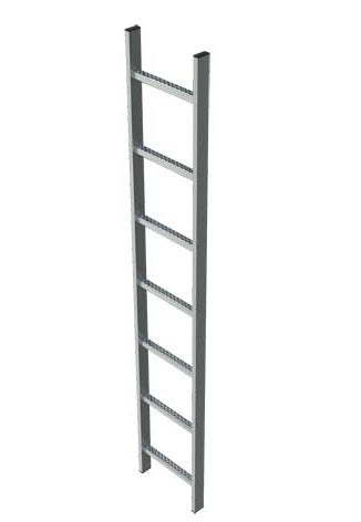 Aluminiumleiter mit Sprossen für den Einsatz in verschiedenen Höhen