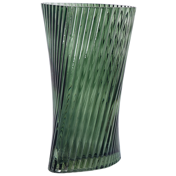 Blumenvase MARPISSA Glas 26 cm Dunkelgrün