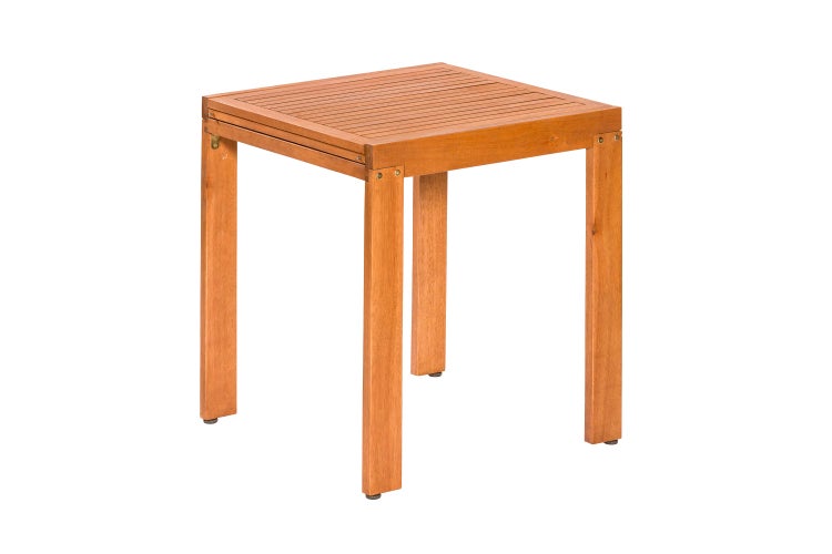 Quadratischer Beistelltisch aus Holz für den Außenbereich