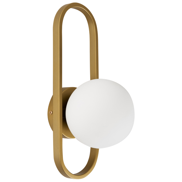 Wandleuchte mit runder Glaskugel