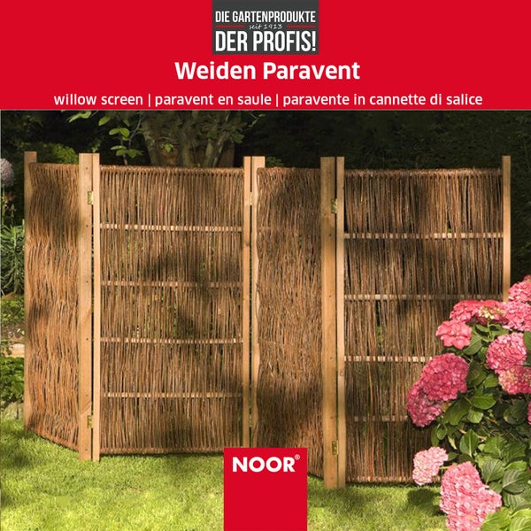 Weiden-Paravent - 4teilig - klappbar -180x240 cm - Sichtschutz-Module aus Naturmaterialien - Sichtschutz für Garten, Terrasse und Balkon