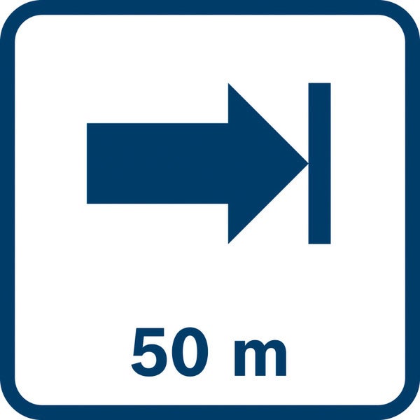 Rettungswegkennzeichen 50 Meter